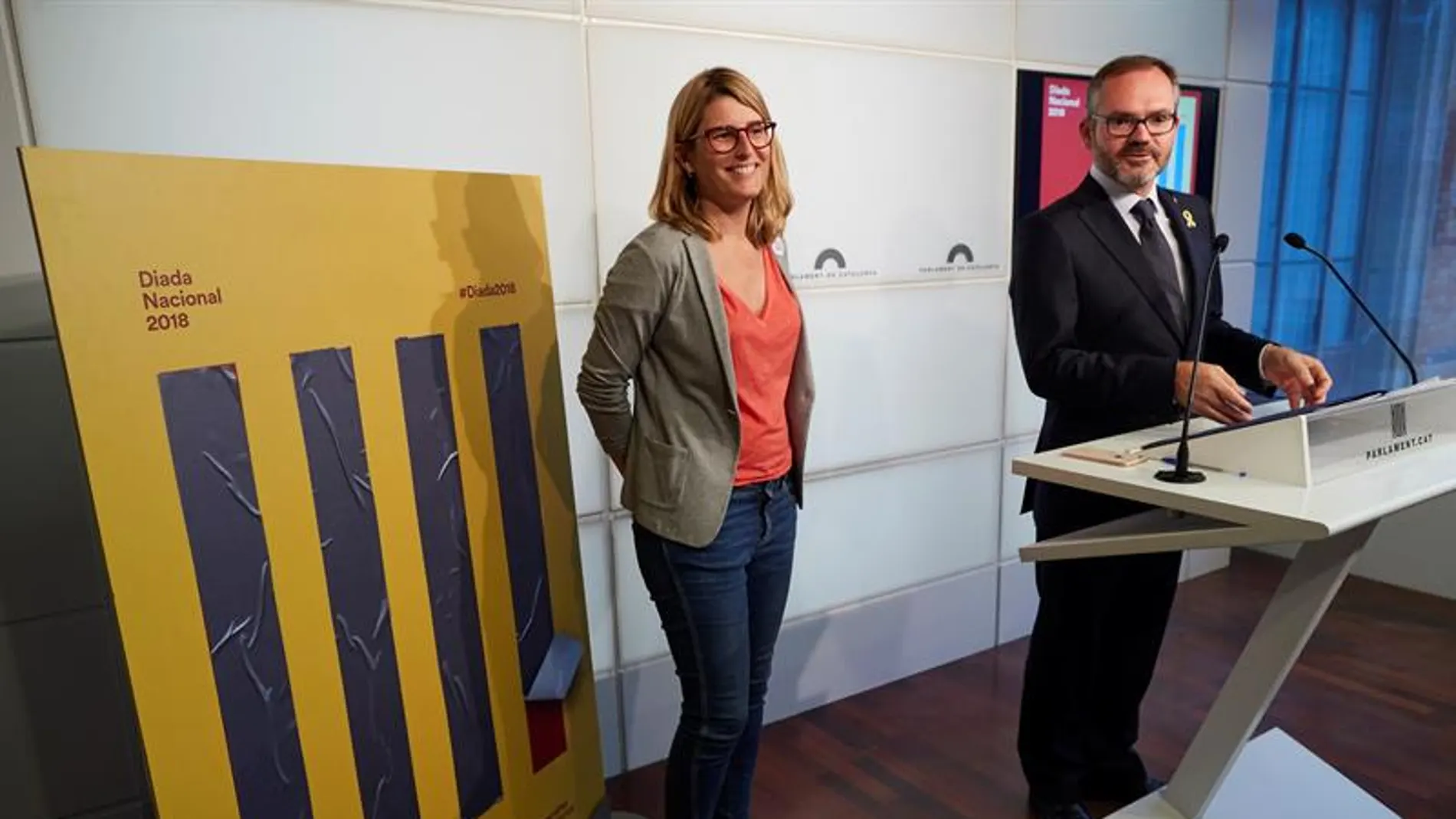 Elsa Artadi y Josep Costa presentan el cartel de la Diada 2018