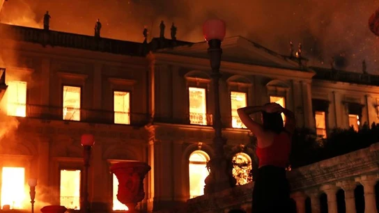 Imagen del incendio en el Museo Nacional de Brasil Imagen del incendio en el Museo Nacional de Brasil
