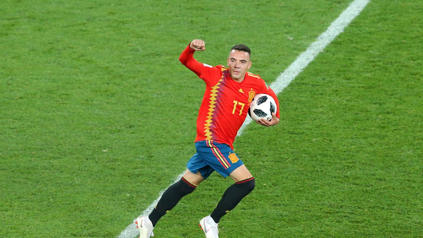 Iago Aspas, en un partido con la Selecci&oacute;n