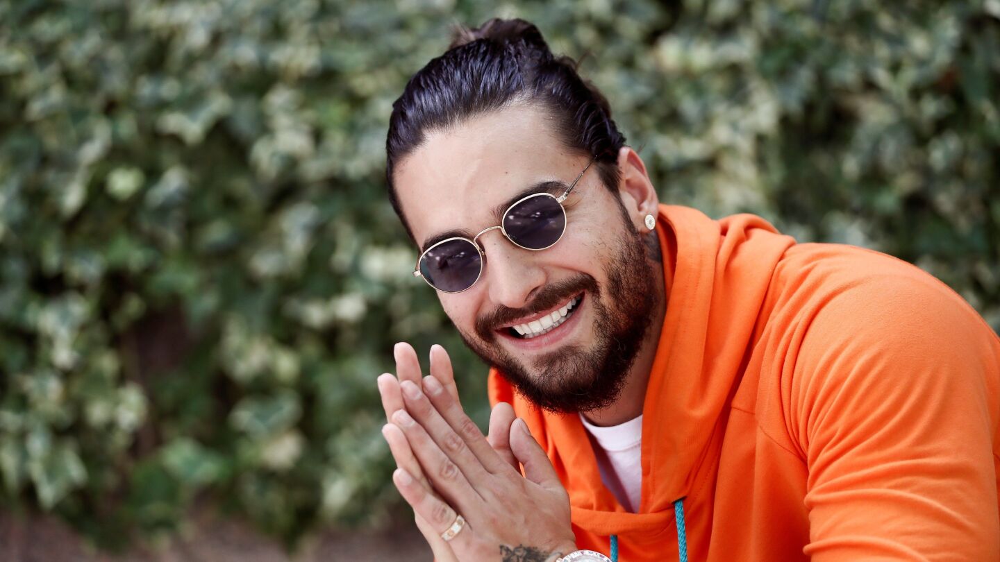El cantante colombiano Maluma durante la presentaci&oacute;n de su tercer disco de estudio