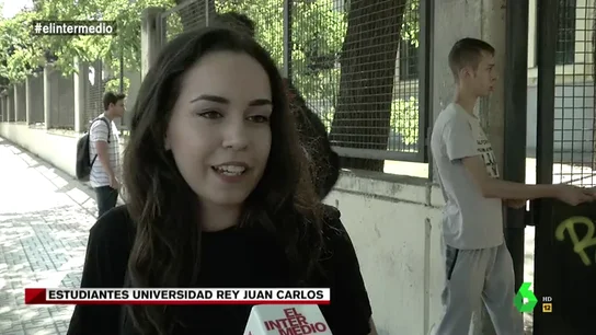 Una estudiante de la Rey Juan Carlos habla a El Intermedio Una estudiante de la Rey Juan Carlos habla a El Intermedio