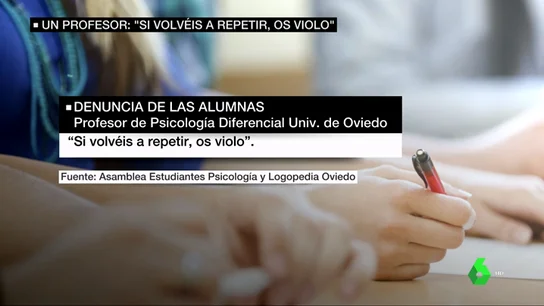 Seis meses de suspensión a un profesor de Psicología de Oviedo por vejar a sus alumnas: "Si volvéis a repetir, os violo" Seis meses de suspensión a un profesor de Psicología de Oviedo por vejar a sus alumnas: "Si volvéis a repetir, os violo"