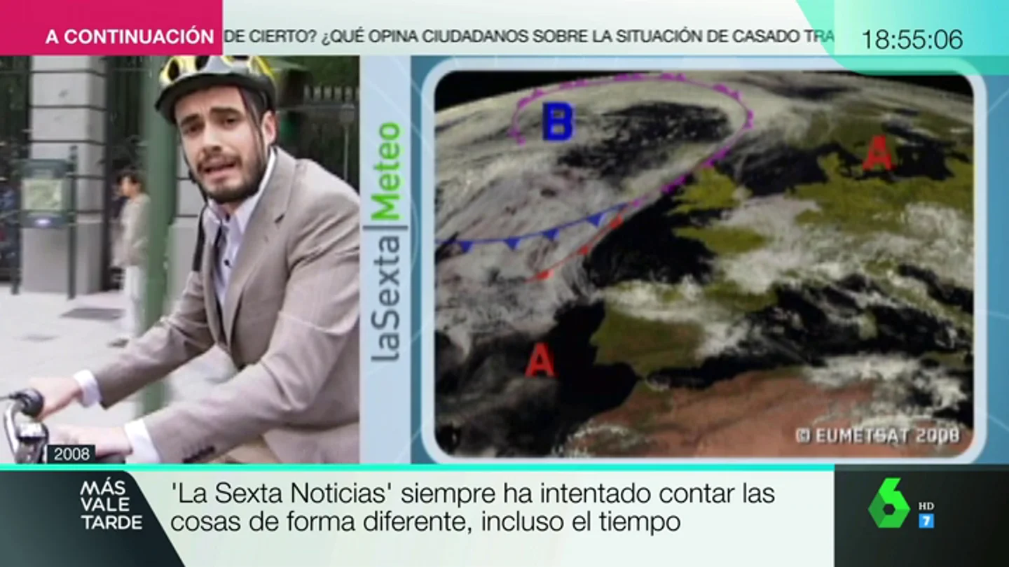 De dar el tiempo en bici a llevarnos más de un susto en directo: 12 años de información diferente en laSexta De dar el tiempo en bici a llevarnos más de un susto en directo: 12 años de información diferente en laSexta