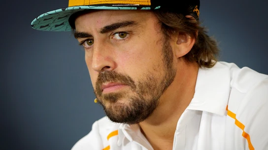 Fernando Alonso, durante una rueda de prensa Fernando Alonso, durante una rueda de prensa