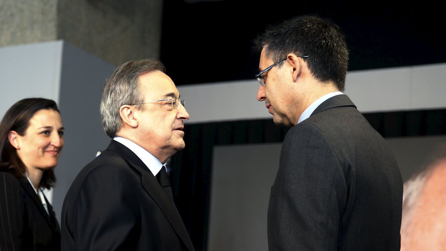 Florentino P&eacute;rez y Josep Mar&iacute;a Bartomeu