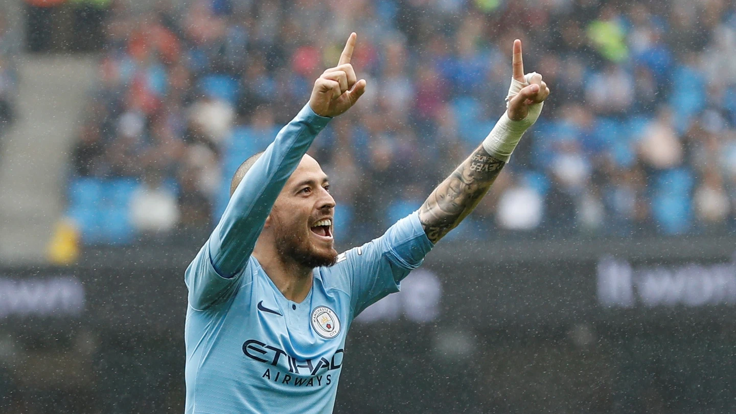 David Silva en un partido con el Manchester City David Silva en un partido con el Manchester City