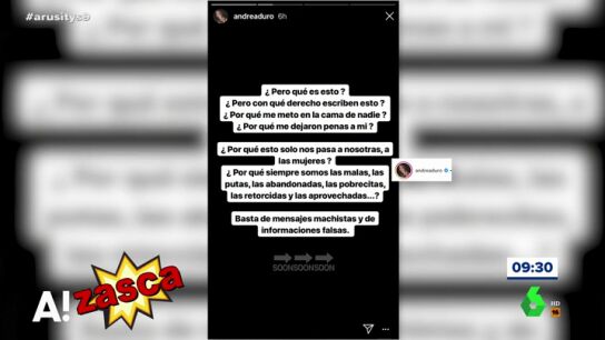 Historias de instagram de Andrea Duro 