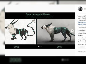 El mismo dibujo 12 años después El mismo dibujo 12 años después