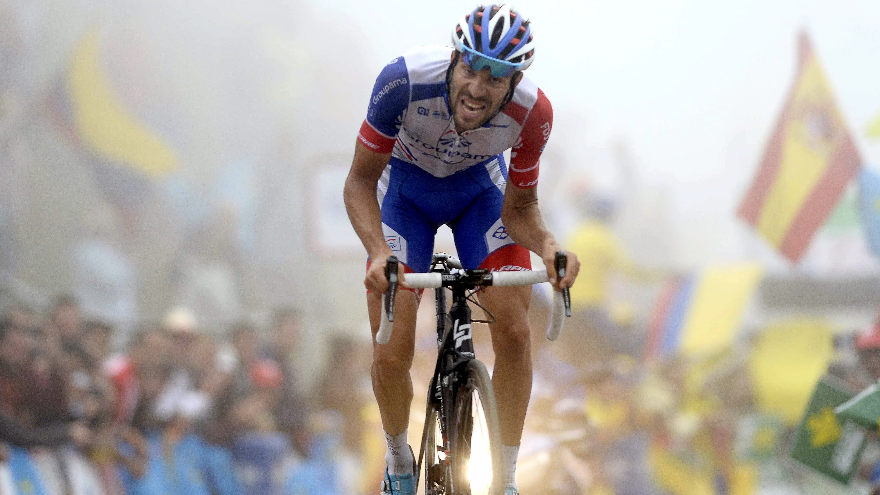 Thibaut Pinot, durante una etapa de la Vuelta