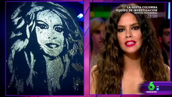 Cristina Pedroche y un dibujo de Paulina Rubio