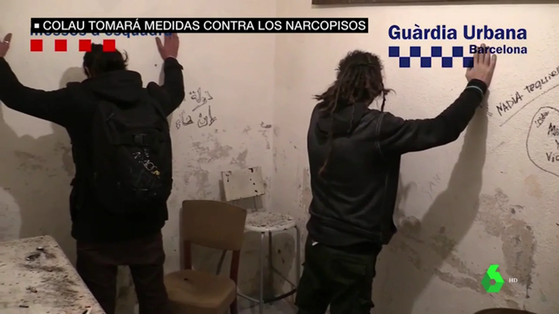 Imagen de un narcopiso en Barcelona