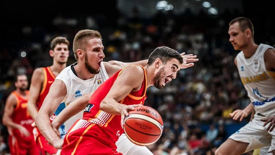 Momento del partido entre Ucrania y España Momento del partido entre Ucrania y España