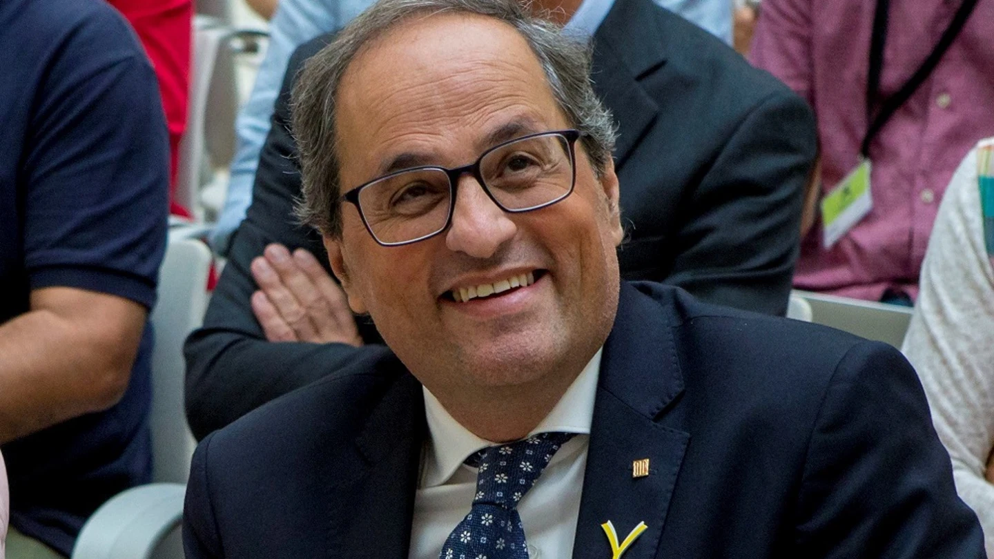 El presidente de la Generalitat, Quim Torra, durante su participación en la presentación del Col·lectiu Ciutadella El presidente de la Generalitat, Quim Torra, durante su participación en la presentación del Col·lectiu Ciutadella