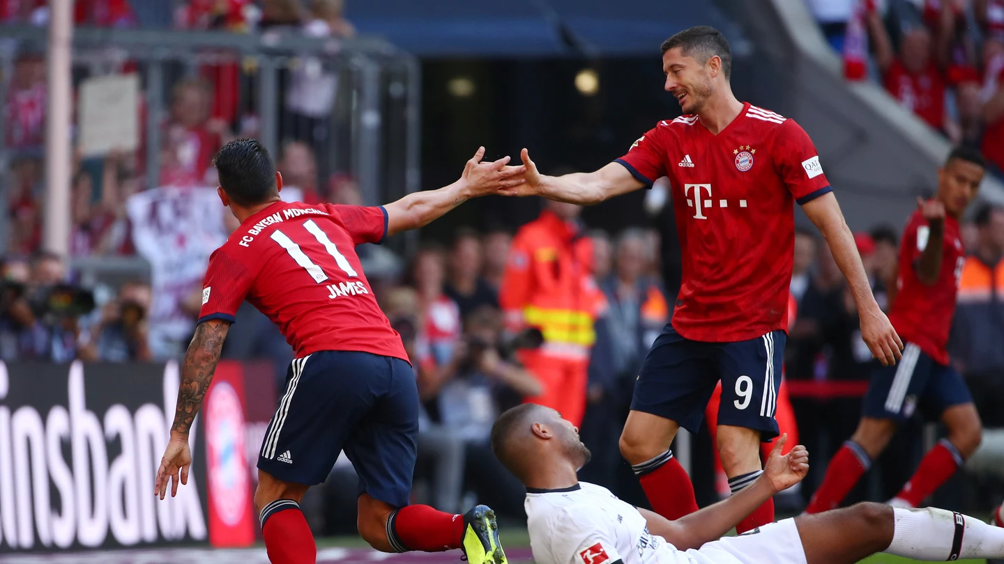 James celebra su gol contra el Leverkusen James celebra su gol contra el Leverkusen