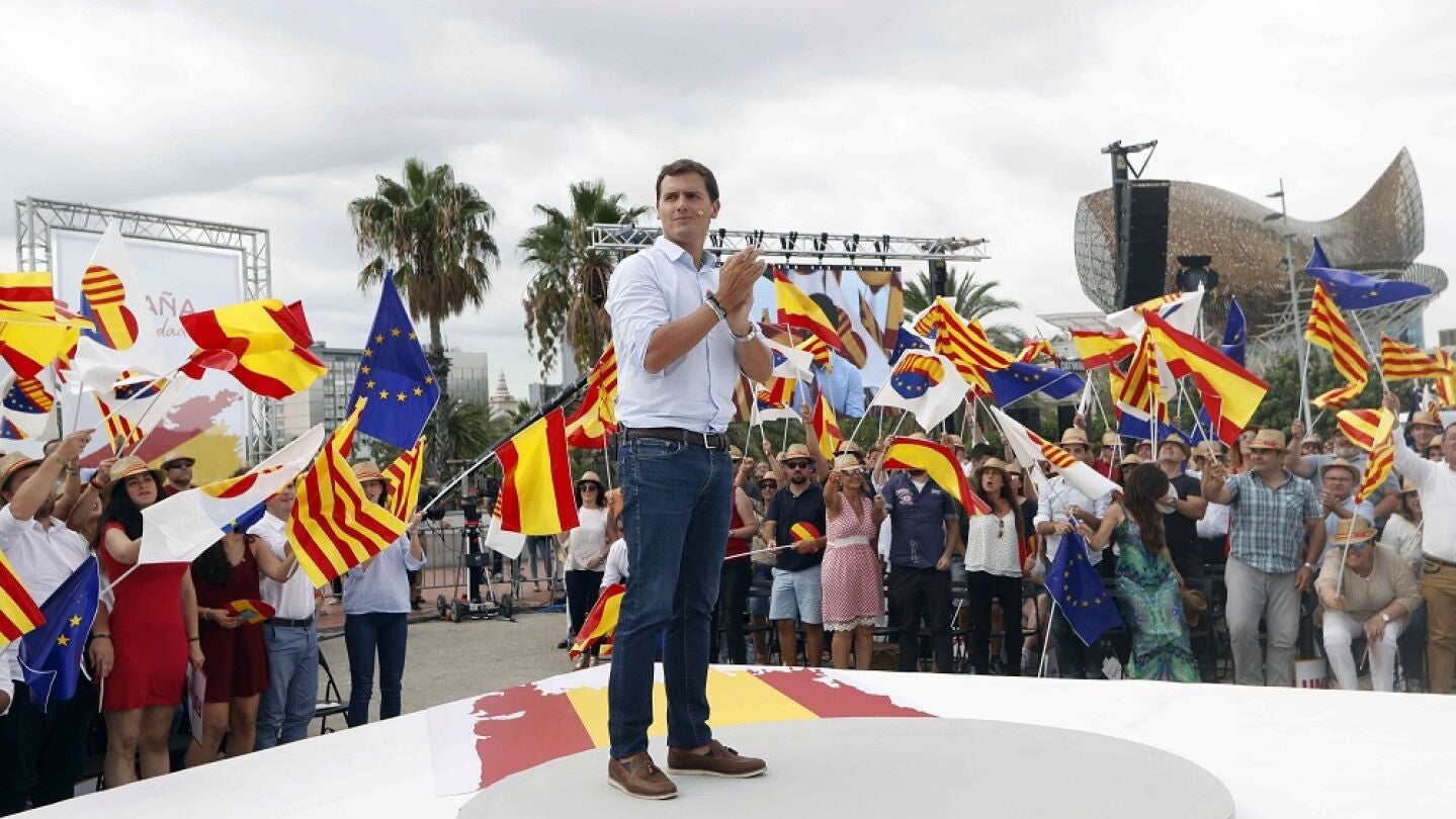 Albert Rivera en el primer acto de 'Espa&ntilde;a Ciudadana' en Catalu&ntilde;a
