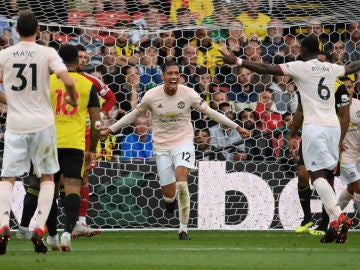 Smalling celebra un gol con el United Smalling celebra un gol con el United