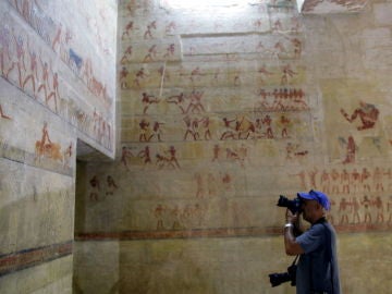 Interior de la tumba del visir Mehu Interior de la tumba del visir Mehu