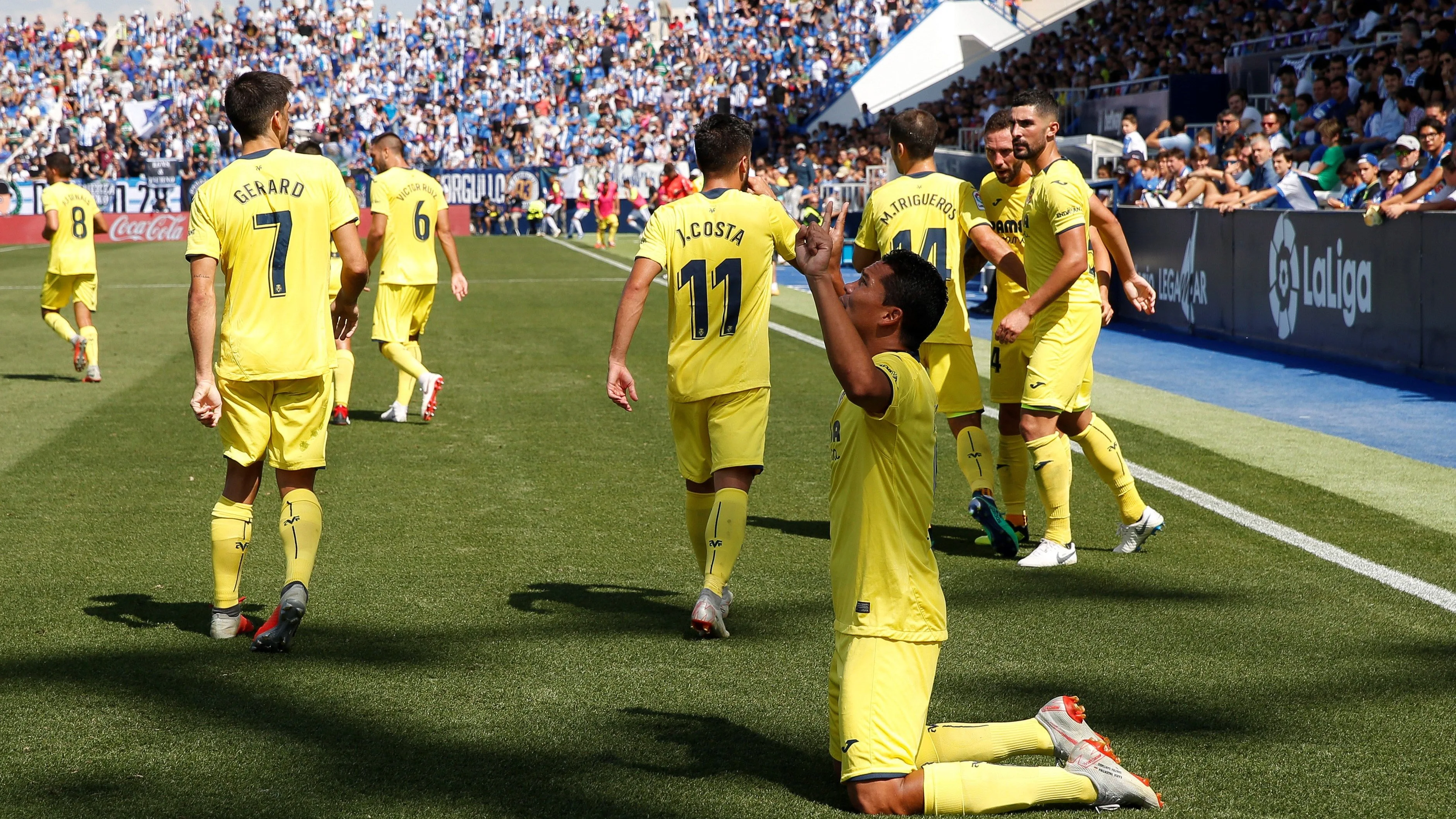 Bacca celebra su gol contra el Leganés