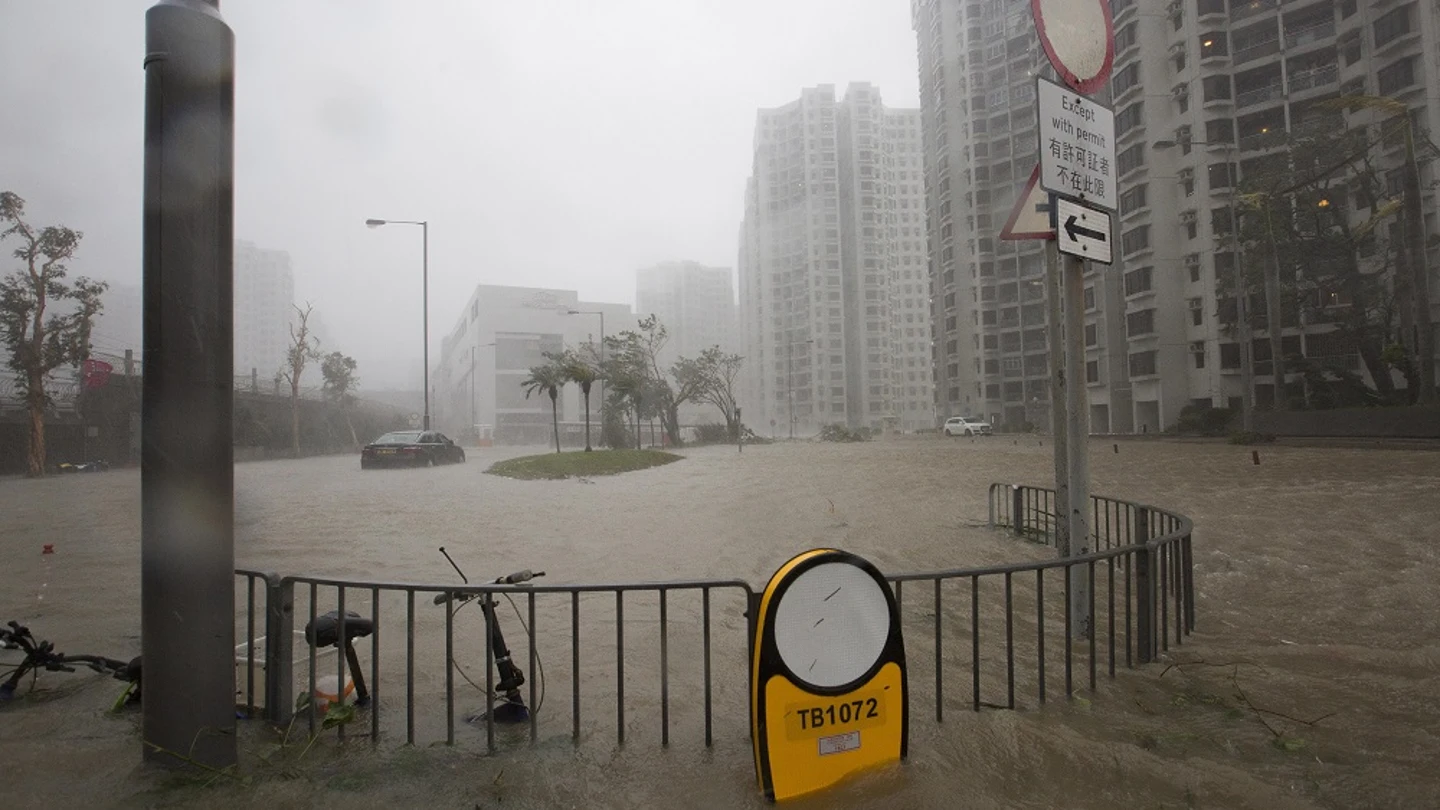 Imagen de las inundaciones en Hong Kong por el tifón Mangkhut Imagen de las inundaciones en Hong Kong por el tifón Mangkhut