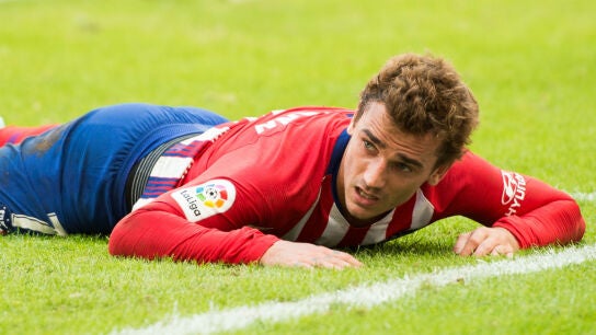 Griezmann, tirado en el c&eacute;sped