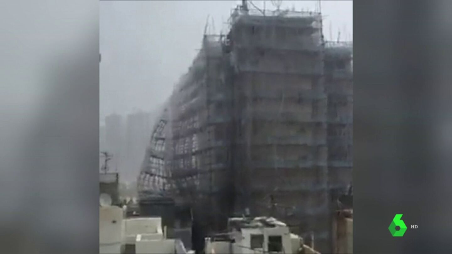 BORRADOR El tif&oacute;n Mangkhut arrasa con todo a su paso por la costa de China