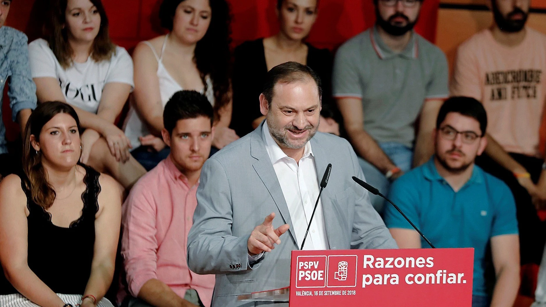 El secretario de Organización del PSOE y ministro de Fomento, José Luis Ábalos