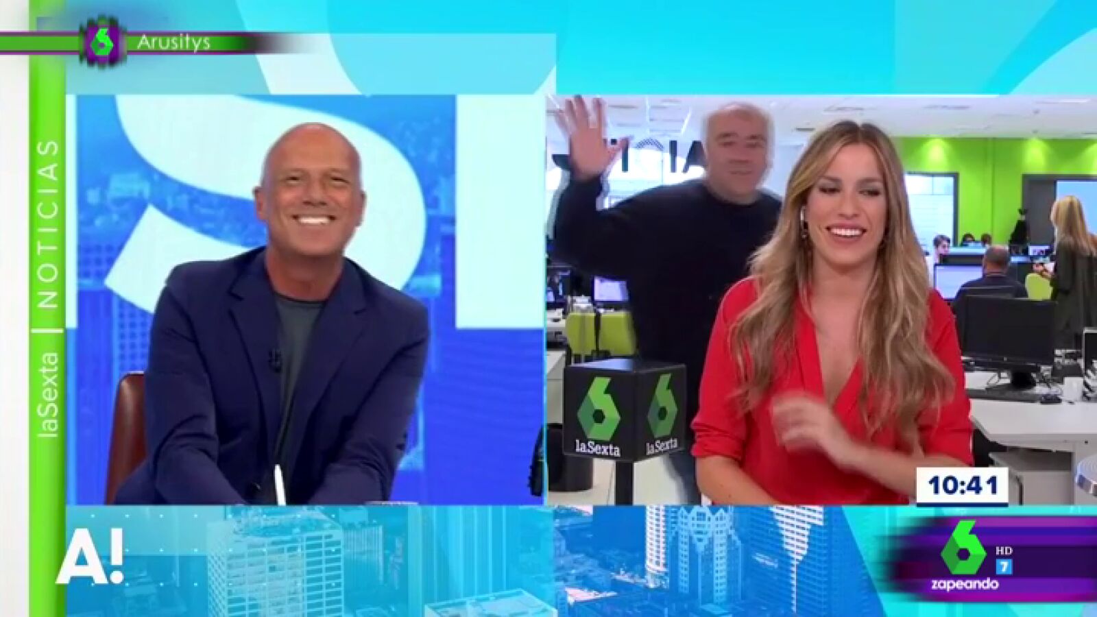 Esta es la divertida (e inesperada) aparici&oacute;n estelar de Antonio Garc&iacute;a Ferreras en pleno directo de Paula del Fraile con Arucitys