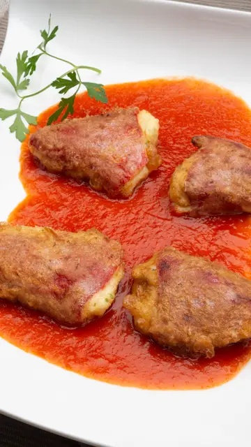 Pimientos rellenos de bacalao. aprende a cocinar