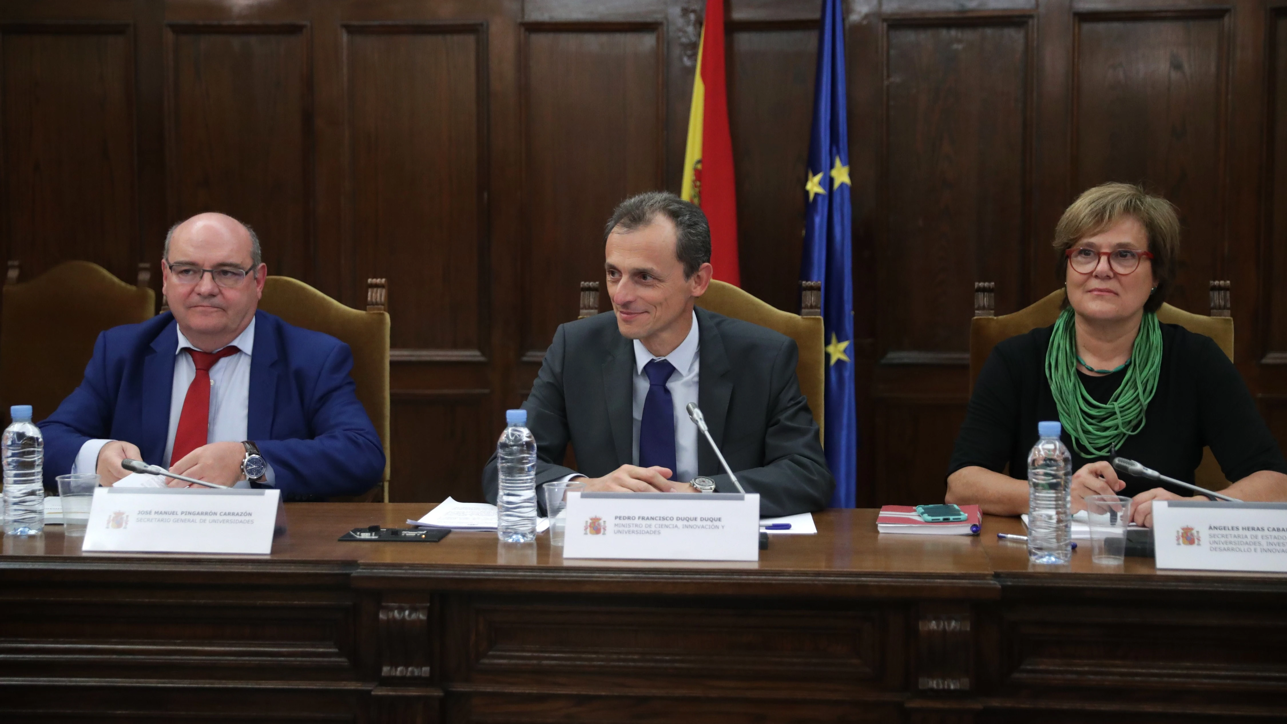 El ministro de Ciencia, Innovación y Universidades, Pedro Duque presidiendo el Pleno del Consejo de Universidades