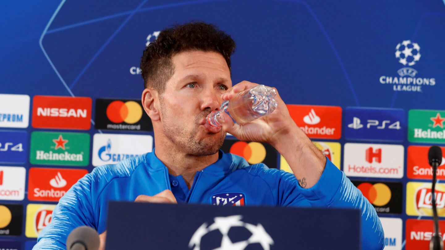 Simeone, en rueda de prensa en M&oacute;naco