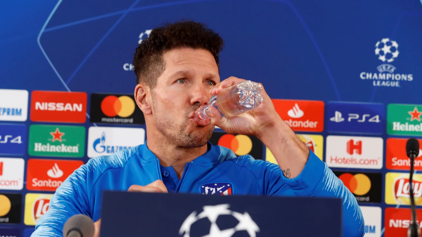 Simeone, en rueda de prensa en Mónaco Simeone, en rueda de prensa en Mónaco