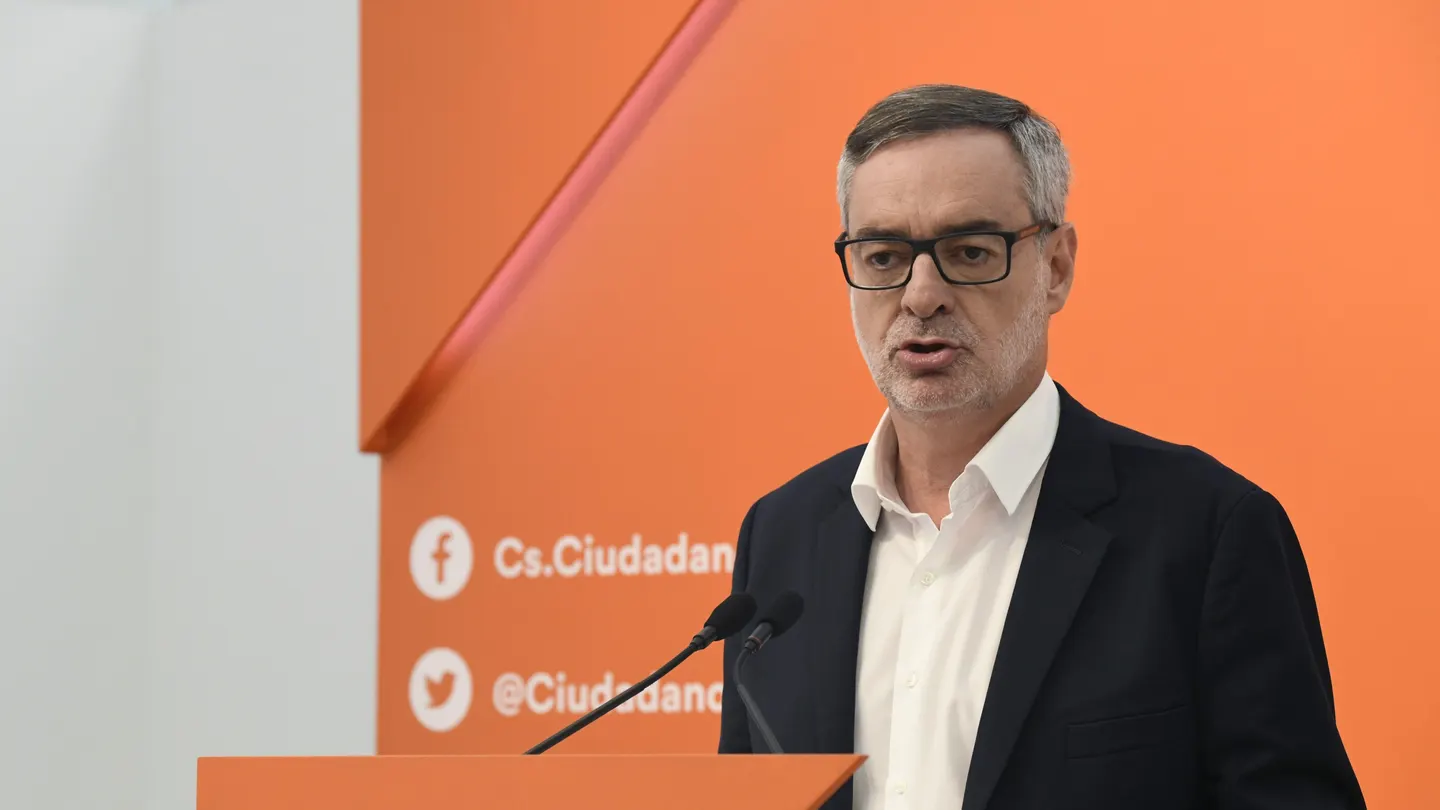 El secretario general de Ciudadanos, José Manuel Villegas, durante su comparecencia El secretario general de Ciudadanos, José Manuel Villegas, durante su comparecencia