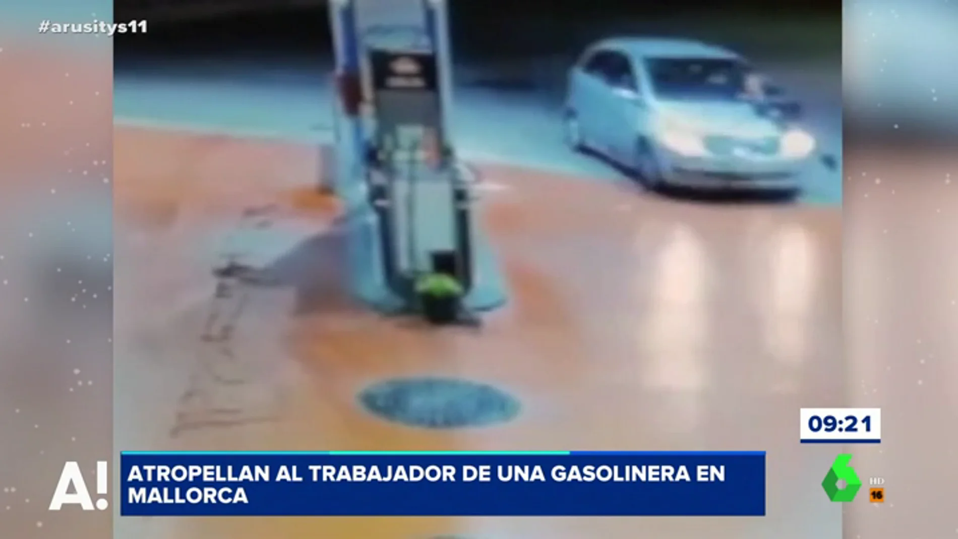 Las impactantes imágenes del atropello de un trabajador de una gasolinera que evitaba que una mujer se fuera sin pagar 