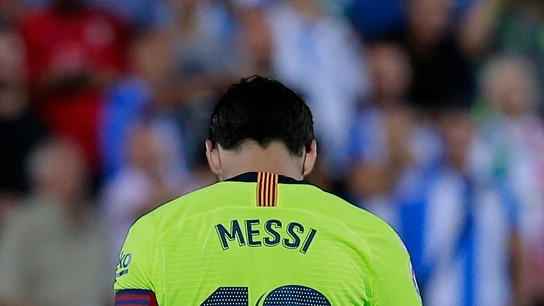 Messi, cabizbajo contra el Leganés Messi, cabizbajo contra el Leganés