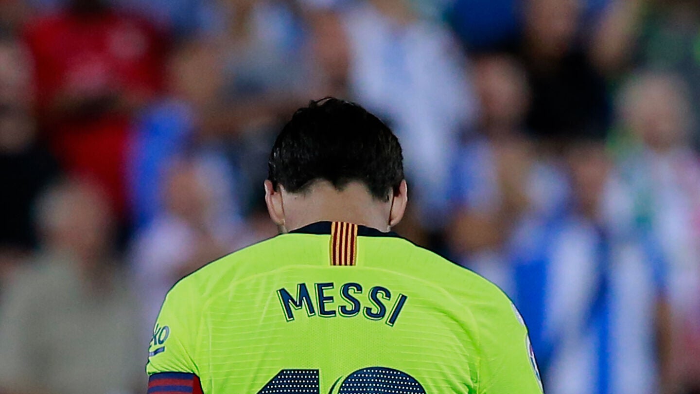Messi, cabizbajo contra el Legan&eacute;s