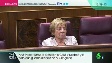 Celia Villalobos durante el pleno del Congreso