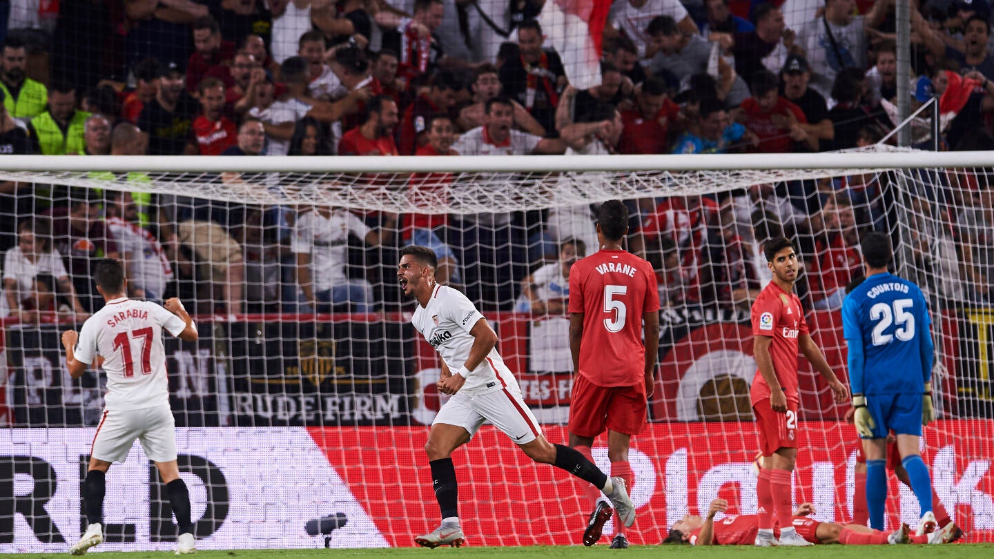 Andr&eacute; Silva celebra uno de sus goles contra el Real Madrid