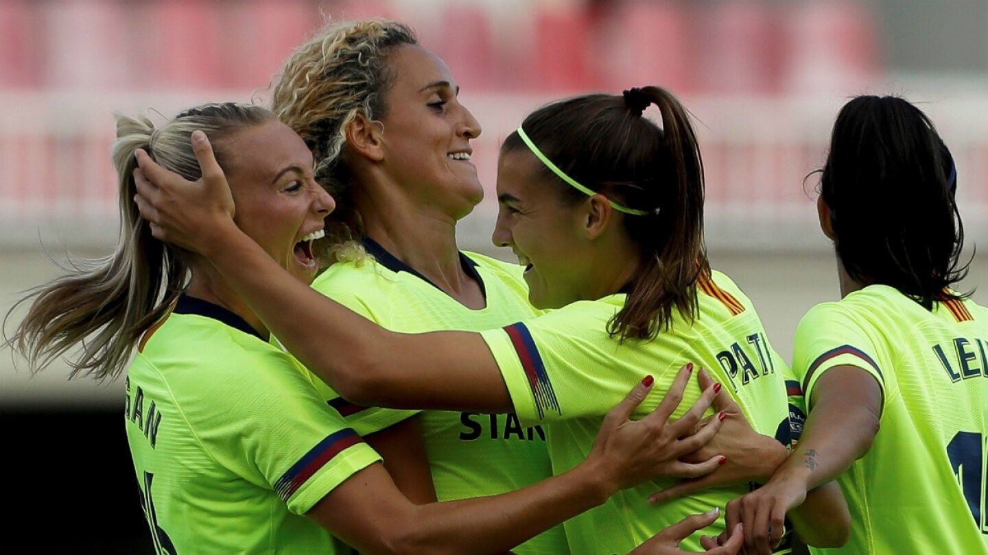 El Barcelona celebra un gol