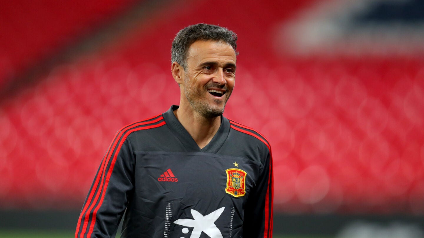 Luis Enrique, en un entrenamiento