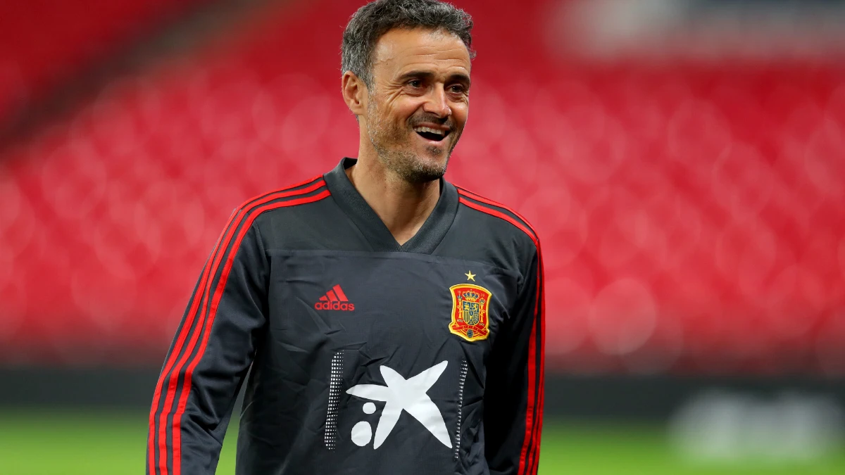 Luis Enrique, en un entrenamiento