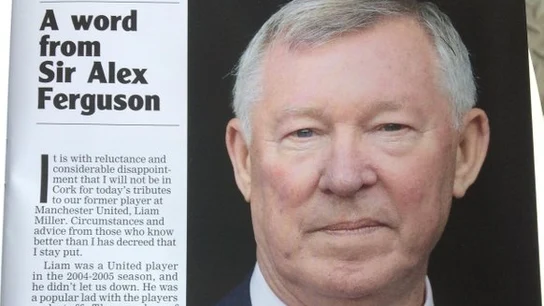 La carta de Ferguson a Liam Miller La carta de Ferguson a Liam Miller