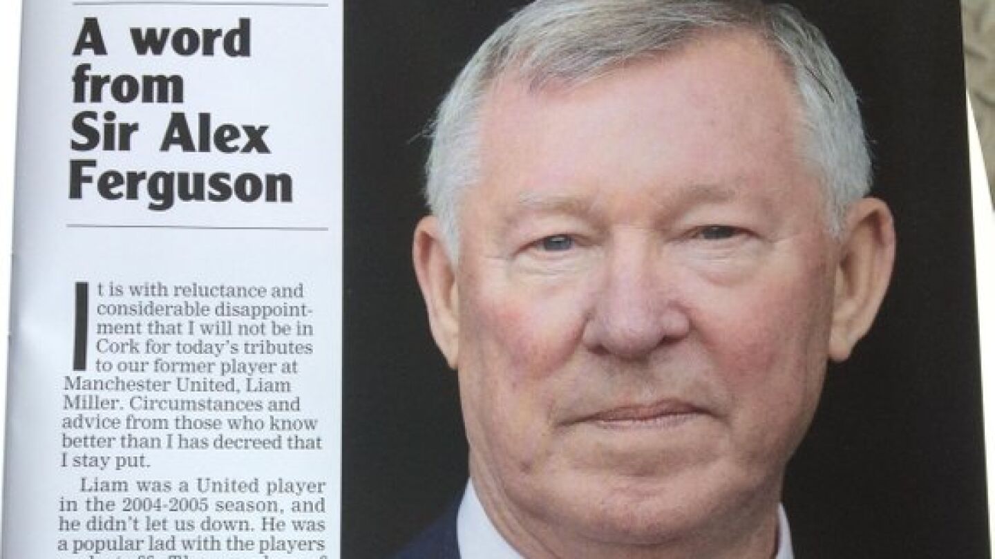 La carta de Ferguson a Liam Miller