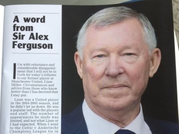 La carta de Ferguson a Liam Miller La carta de Ferguson a Liam Miller