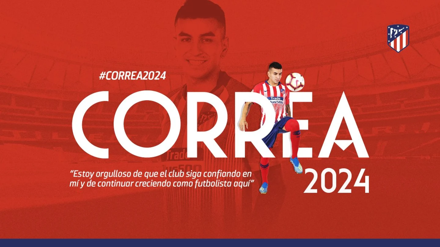 Ángel Correa, renovado hasta 2024 Ángel Correa, renovado hasta 2024