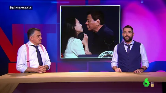 Dani Mateo presenta a los 'pulpolíticos': "Lo que más miedo dará de viajar a Filipinas no serán las catástrofes, sino que el presidente te meta hocico" Dani Mateo presenta a los 'pulpolíticos': "Lo que más miedo dará de viajar a Filipinas no serán las catástrofes, sino que el presidente te meta hocico"