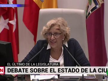Manuela Carmena en un debate en el Ayuntamiento de Madrid Manuela Carmena en un debate en el Ayuntamiento de Madrid