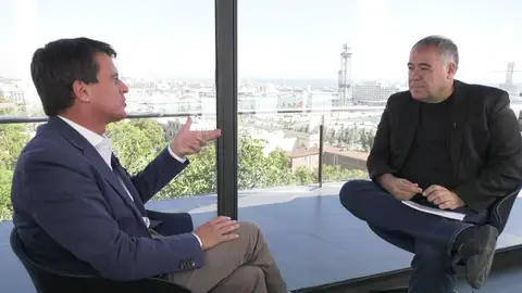Manuel Valls en su entrevista con Antonio García Ferreras en ARV Manuel Valls en su entrevista con Antonio García Ferreras en ARV