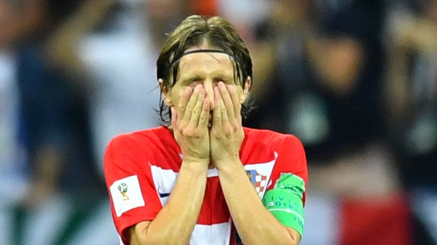Modric, durante la final del Mundial de Rusia