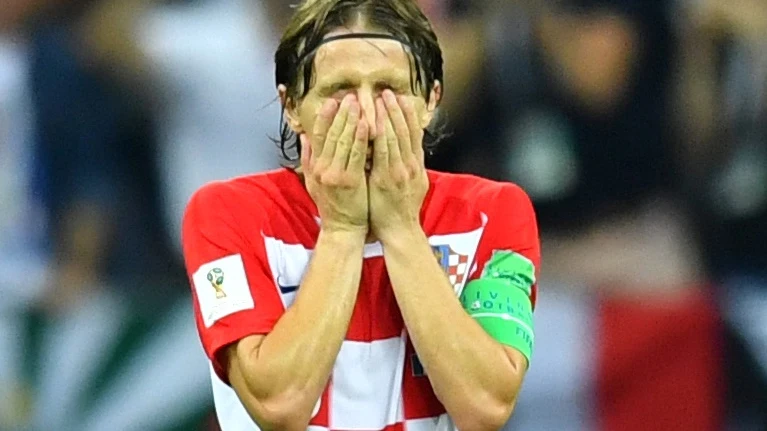 Modric, durante la final del Mundial de Rusia