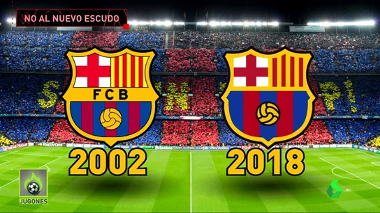 Polémico cambio del escudo del Barça Polémico cambio del escudo del Barça